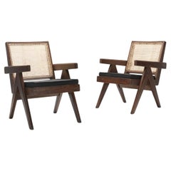 Pierre Jeanneret Set of Two Easy Armchairs from Punjab University