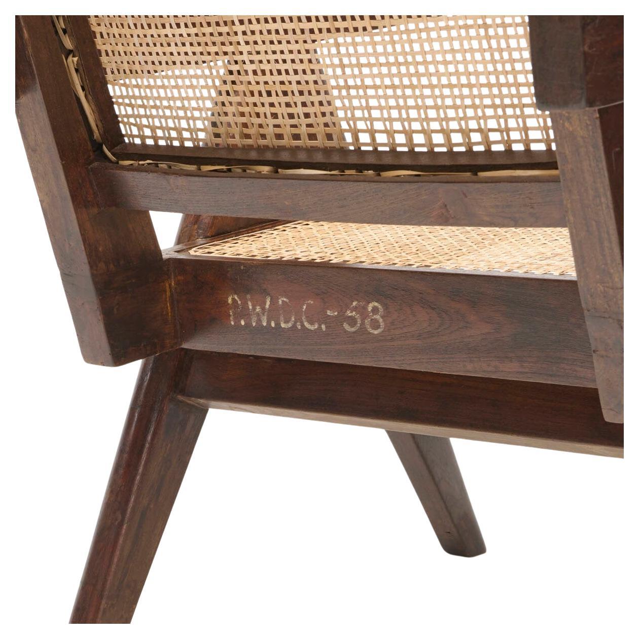 Pierre Jeanneret Set of Two Easy Armchairs from Punjab University In Good Condition In Bonita Springs, FL