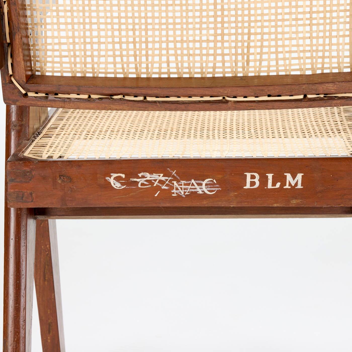 Ensemble de deux chaises de bureau Pierre Jeanneret de Chandigarh en vente 1