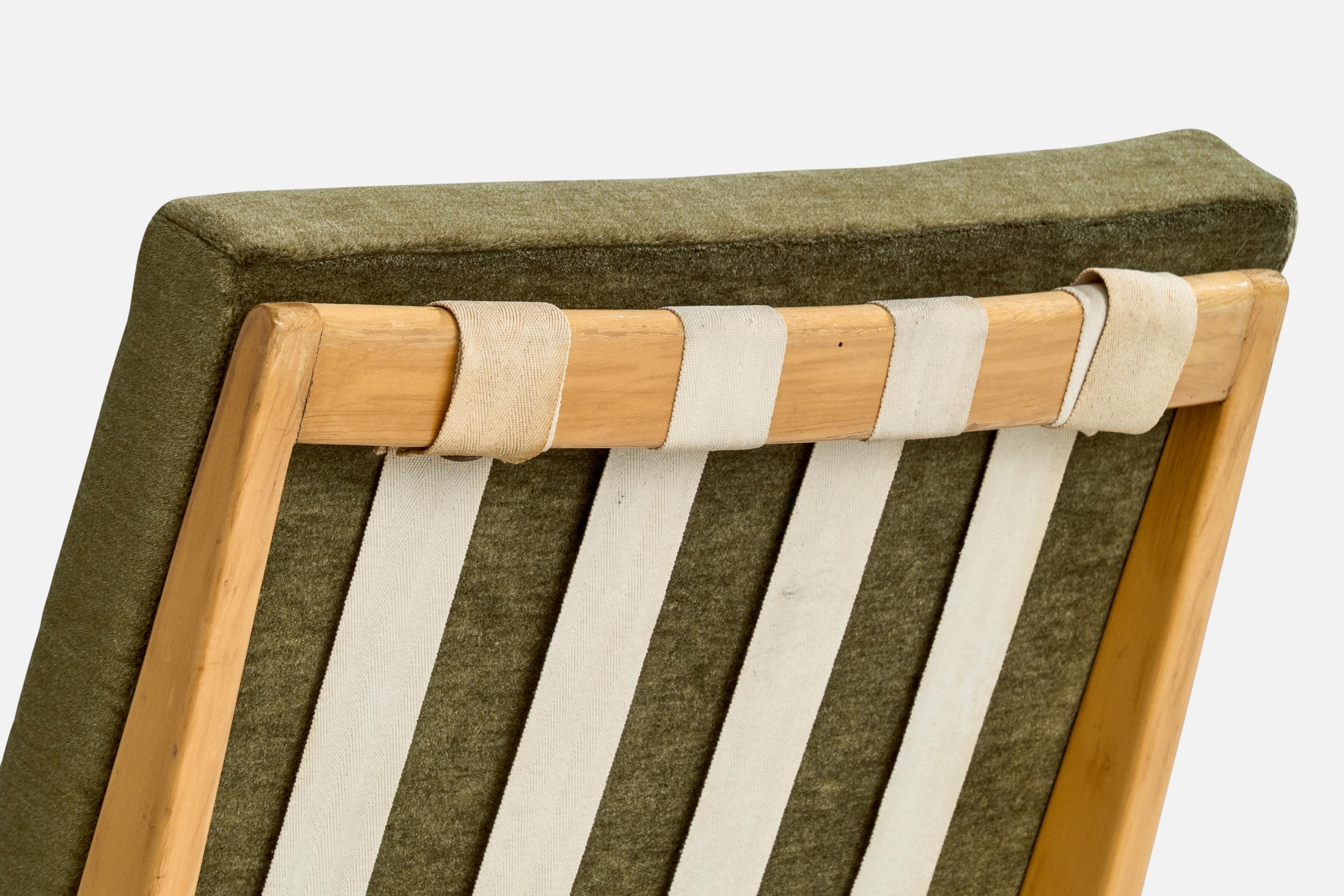Pierre Jeanneret, Silla Slipper, Abedul, Acero, Tela, EE.UU., 1948 en venta 5