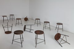 Pierre Jeanneret Small Stools Teak & Iron, Chandigarh, India - Sets Available
