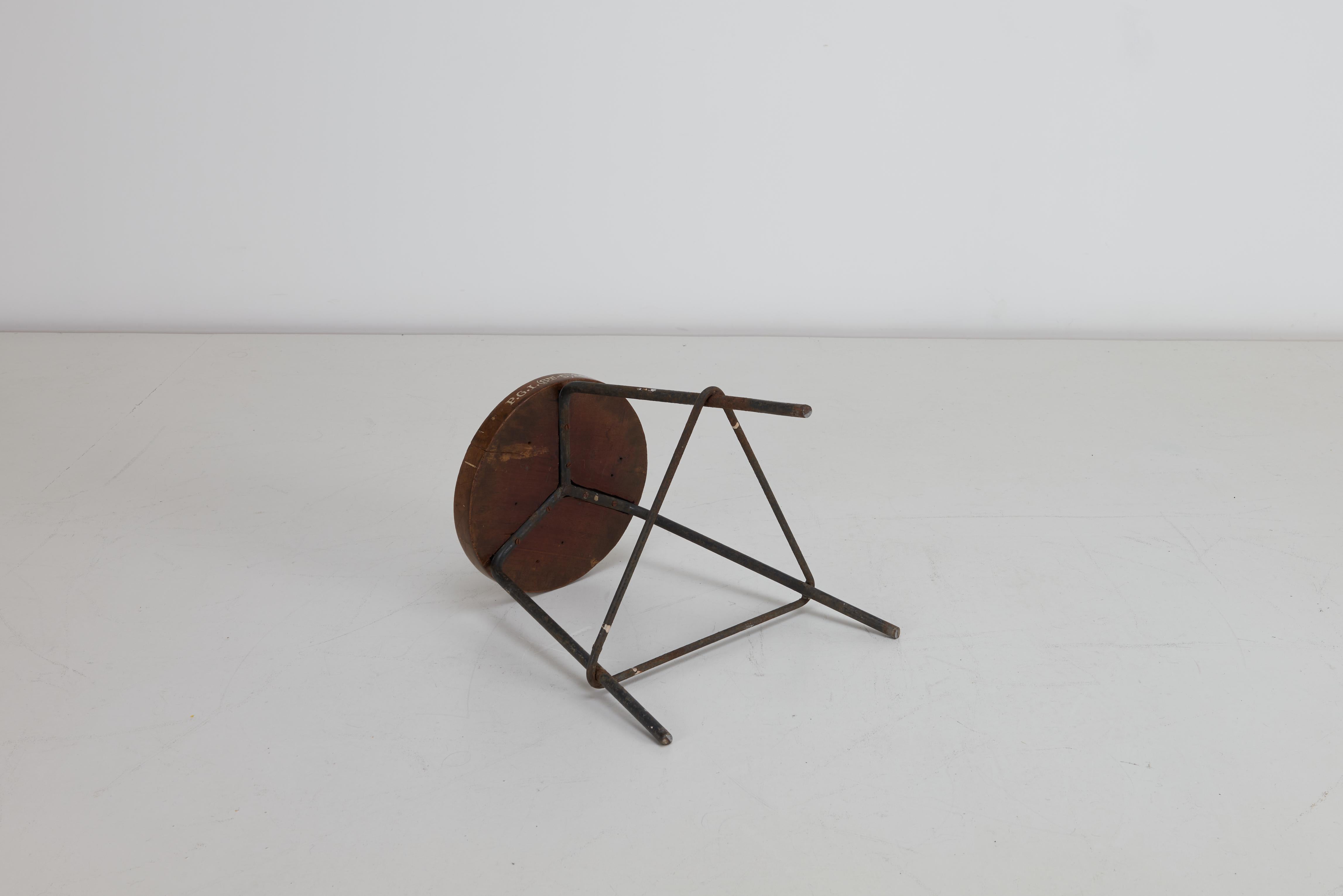Pierre Jeanneret Small Stools Teak & Iron, Chandigarh, India - Sets Available For Sale 2