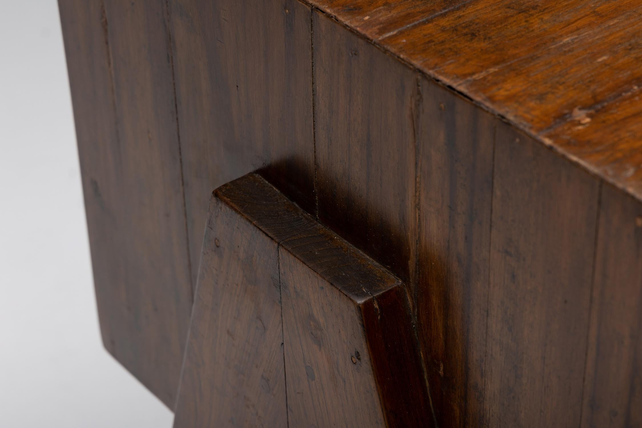 Solid Teak Bedside Tables by Pierre Jeanneret, Chandigarh, 1955 3