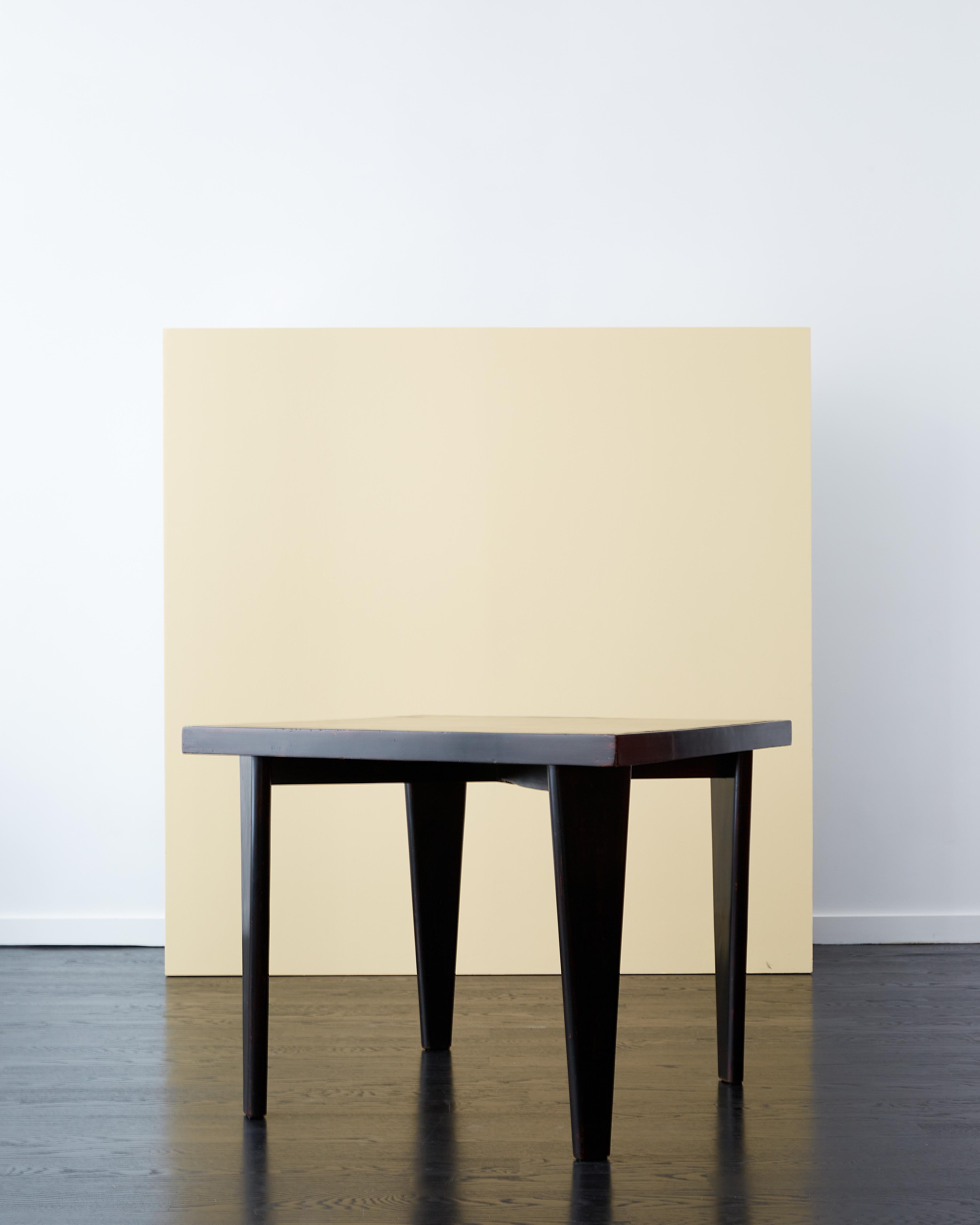 Mid-Century Modern Pierre Jeanneret Square Table c. 1959. Model PJ-TA-04-A. For Sale