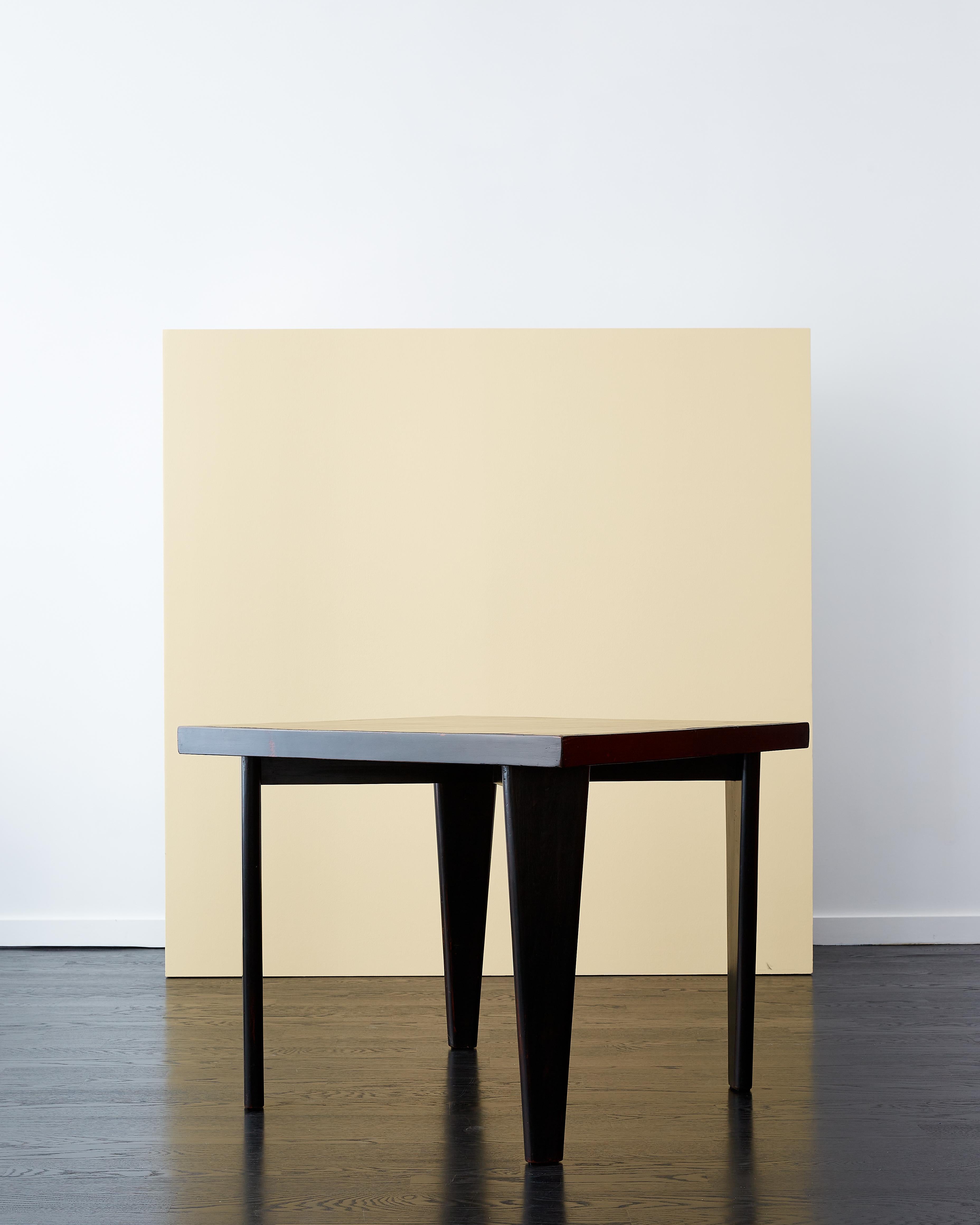 Lacquered Pierre Jeanneret Square Table c. 1959. Model PJ-TA-04-A. For Sale