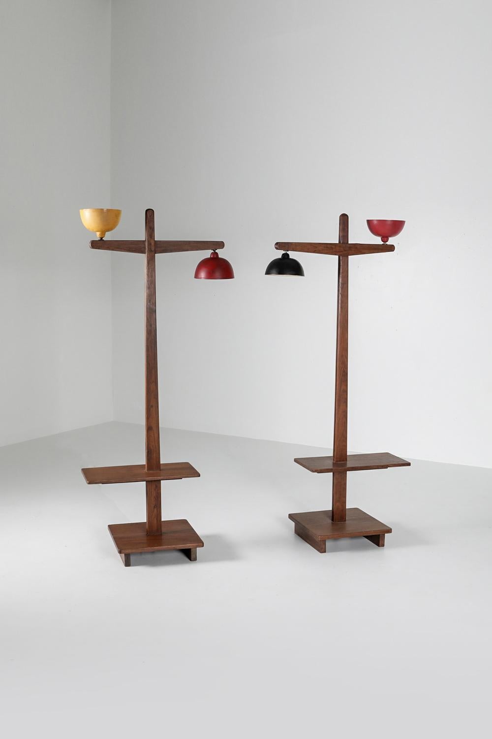 Pierre Jeanneret 'Standard Lamp' Pj-100101 in Solid Teak For Sale 6