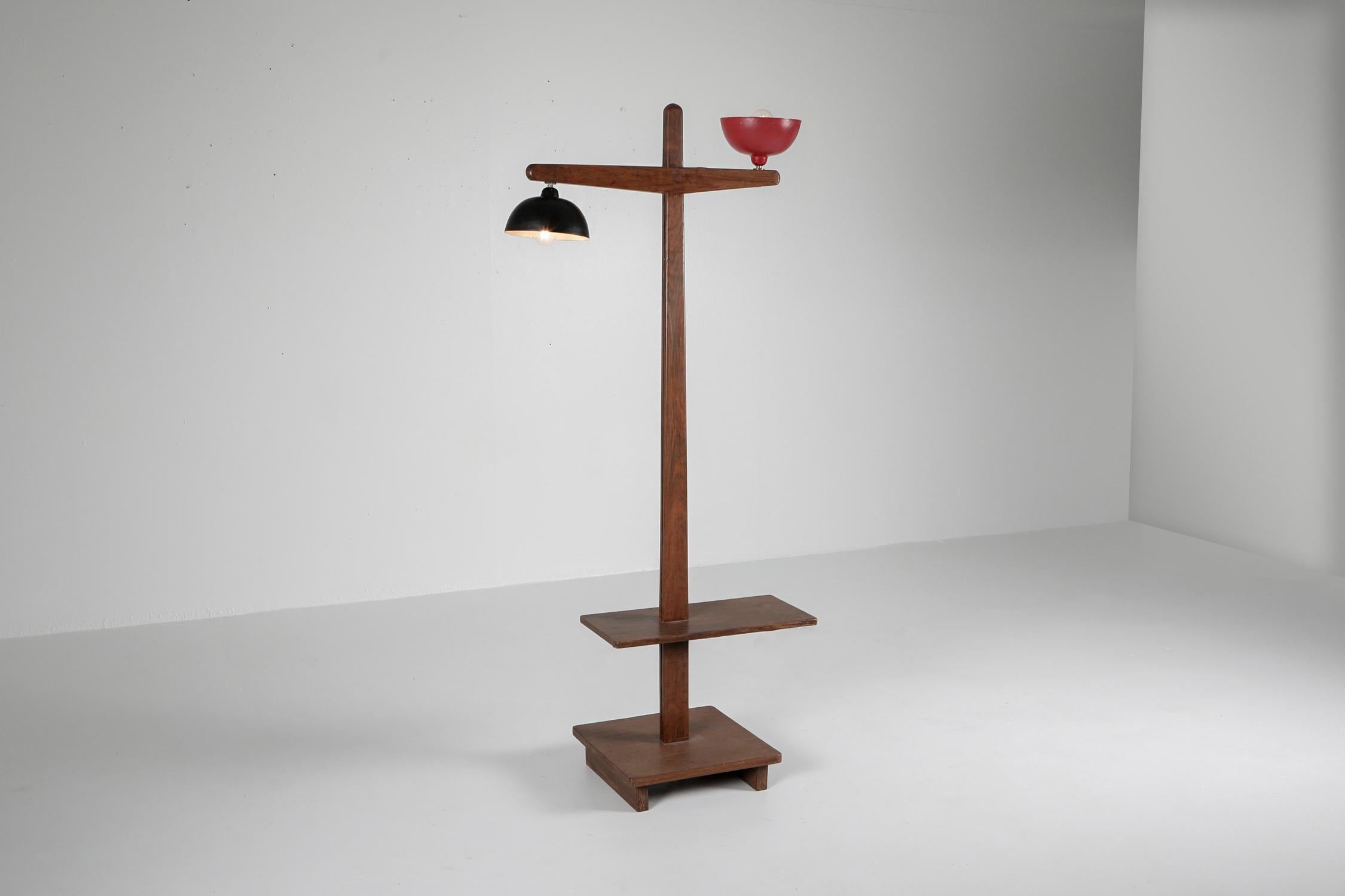 Indian Pierre Jeanneret 'Standard Lamp' Pj-100101 in Solid Teak For Sale