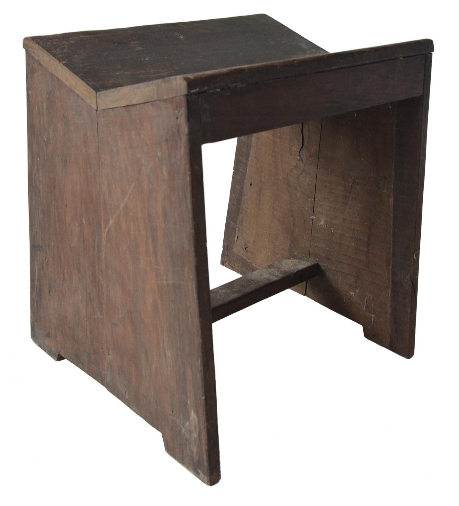 A very rare modernist stool by Pierre Jeanneret for the Chandigarh Project, circa 1956 Model PJ-SI-68-A These stools are incredibly rare and are one of the most coveted examples of Pierre Jeanneret's furnishings for Chandigarh. Only a dozen or so of