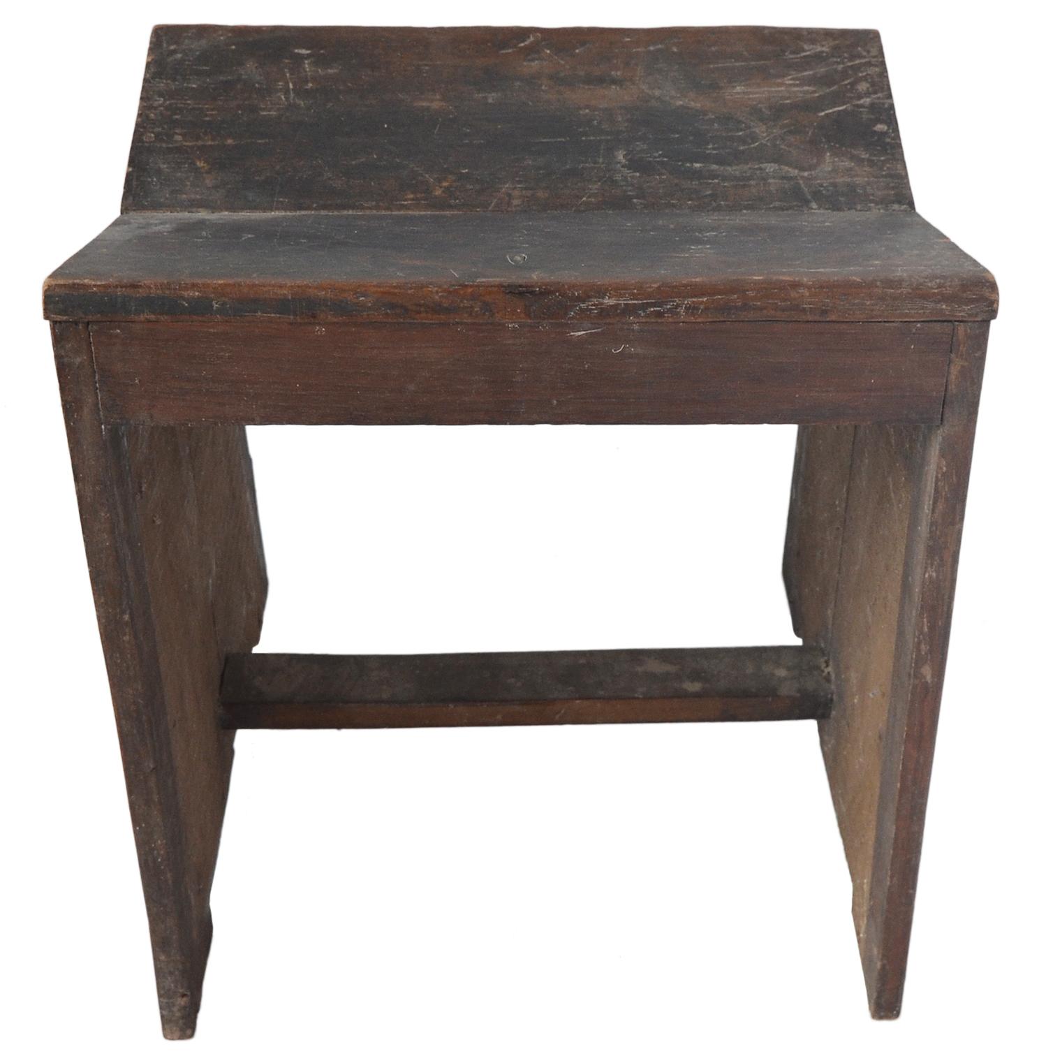 Indian Pierre Jeanneret Stool For Sale