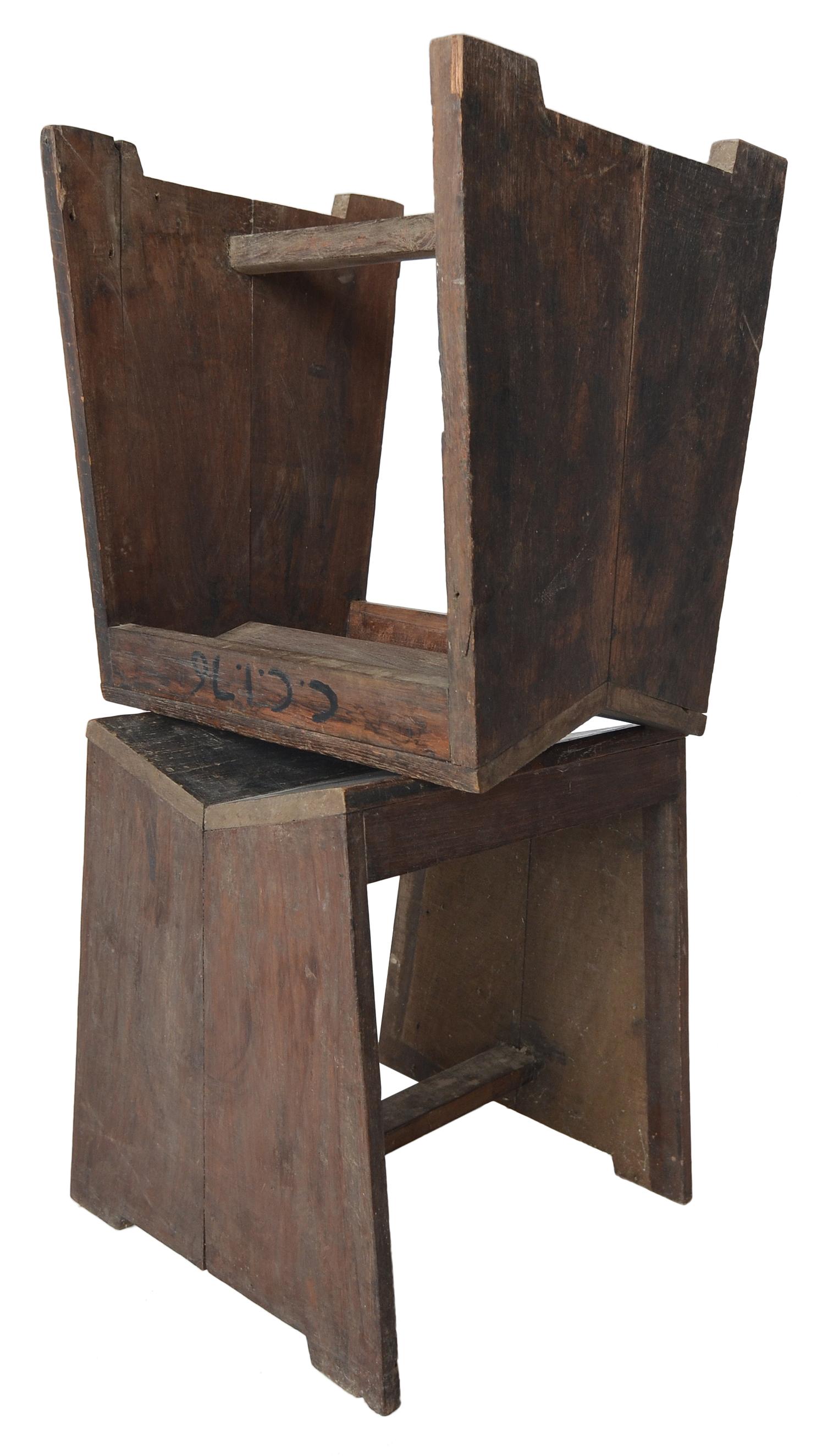 Teak Pierre Jeanneret Stool For Sale