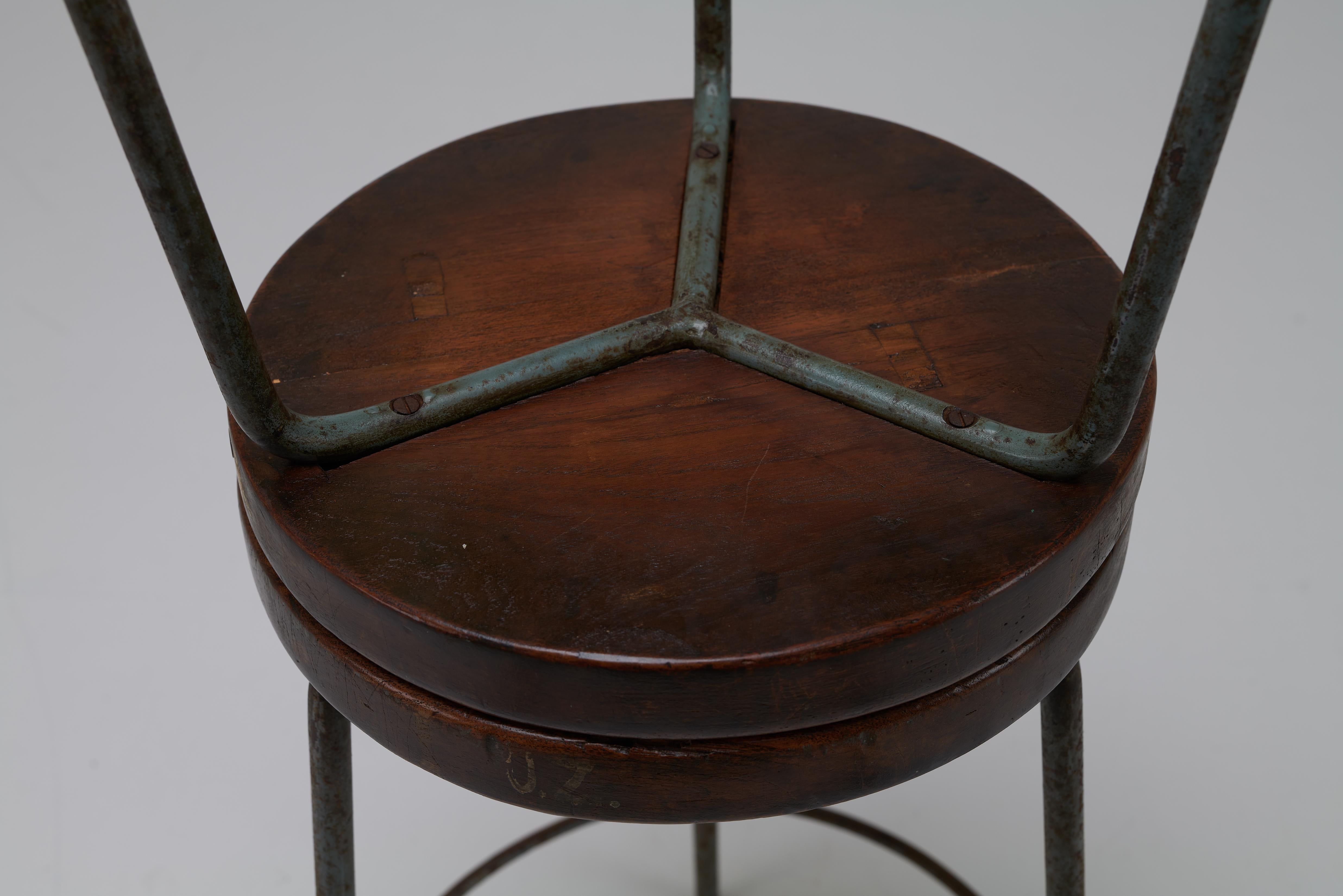 20th Century Pierre Jeanneret Stools, Teak & Iron, 1960, Chandigarh, India - Sets Available For Sale