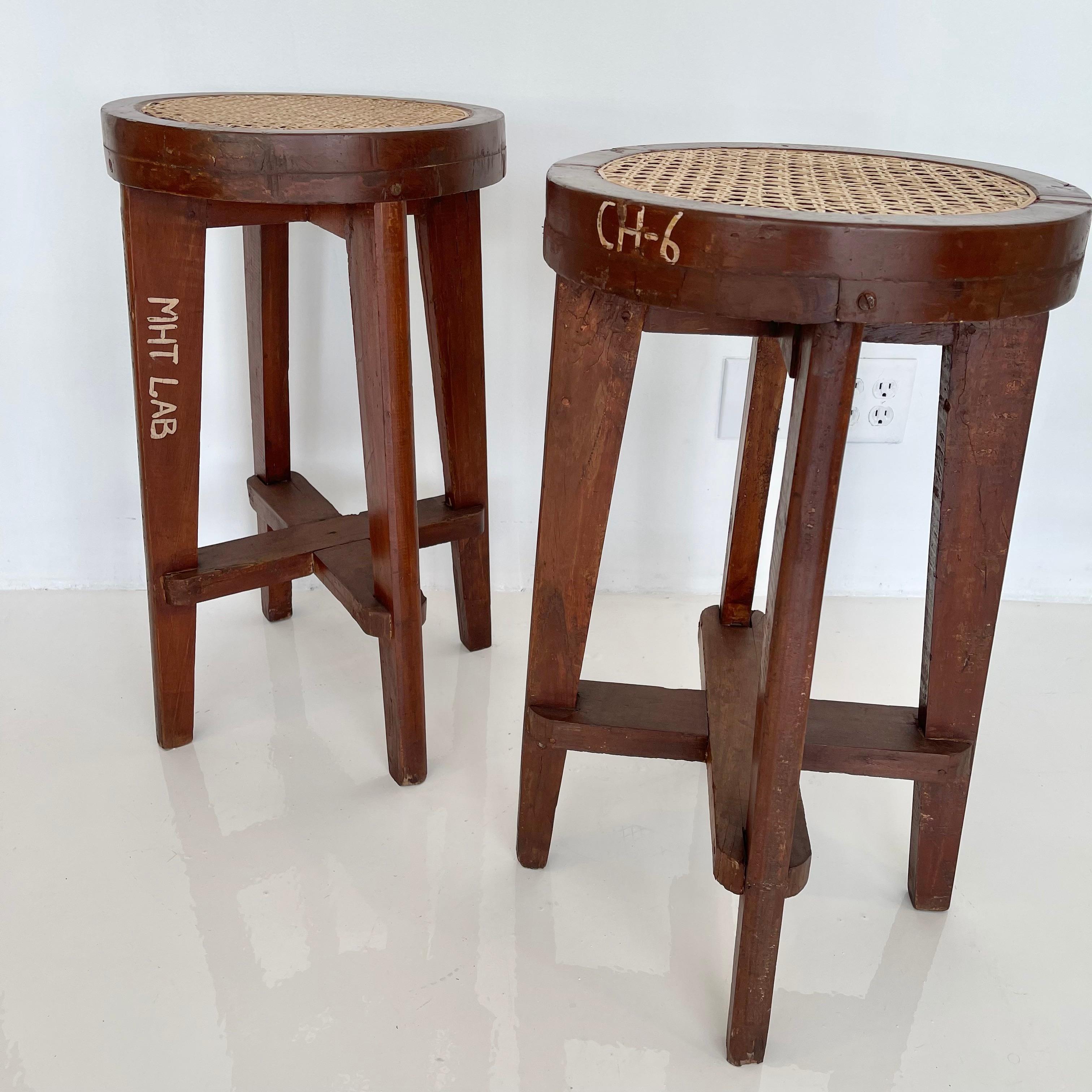 Pierre Jeanneret Stools In Good Condition In Los Angeles, CA