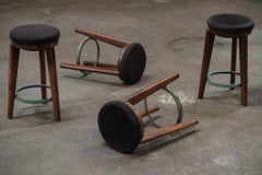 Pierre Jeanneret Stools with Cushion