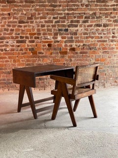 Pierre Jeanneret Student Desk and Office Chair Chandigarh India Circa 1959
