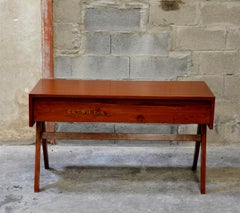 Pierre Jeanneret Student Desk with Rare Triple Original Lettering