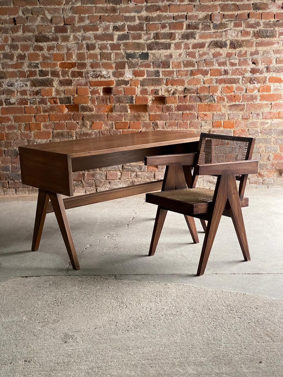 Pierre Jeanneret Student Library Desk & V Leg Chair Chandigarh 4