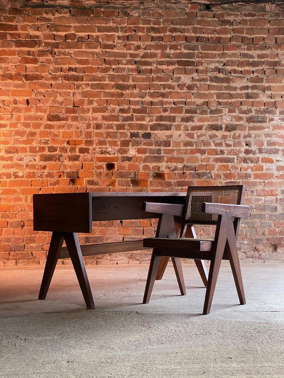 Pierre Jeanneret Student Library Desk & V Leg Chair Chandigarh 1