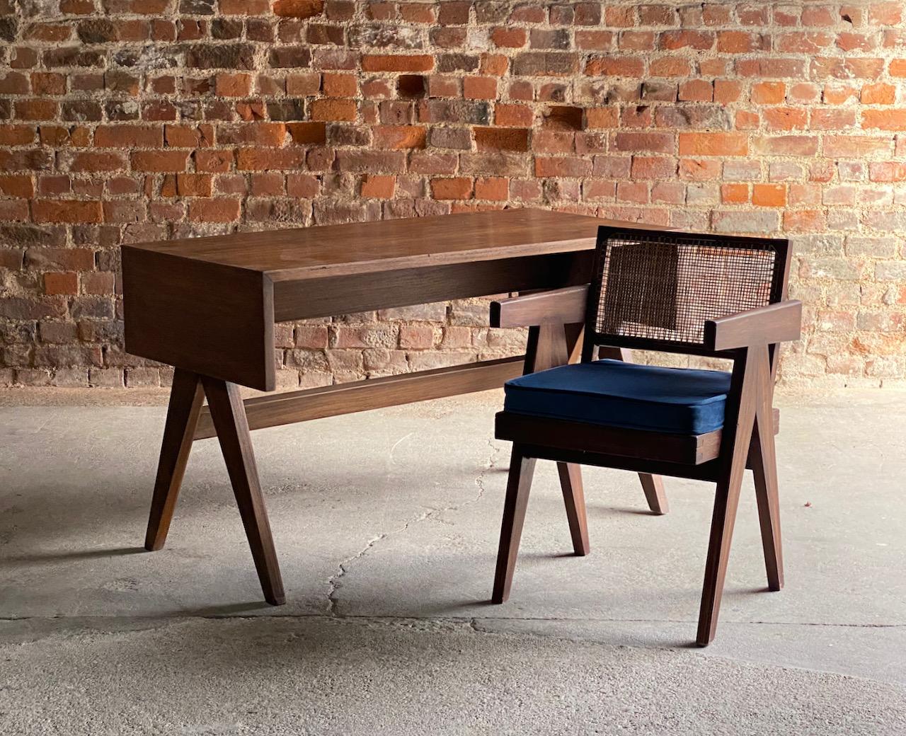 Pierre Jeanneret Student Library Desk & V Leg Chair Chandigarh 11