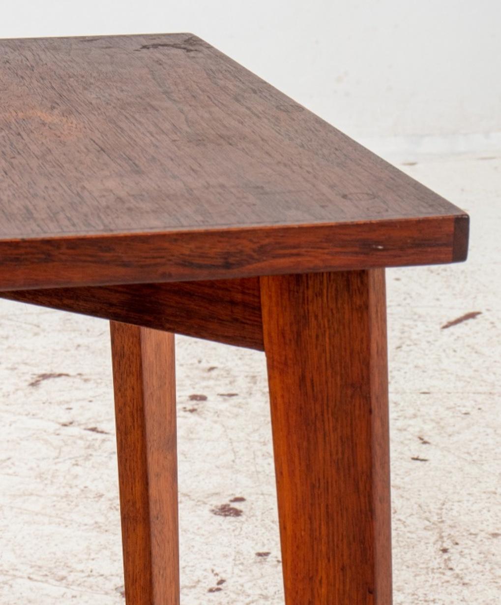 Pierre Jeanneret Style Mid-Century Modern Teak End Table For Sale 1