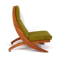 Pierre Jeanneret Style Scissor Lounge Chair Mid Century Modern