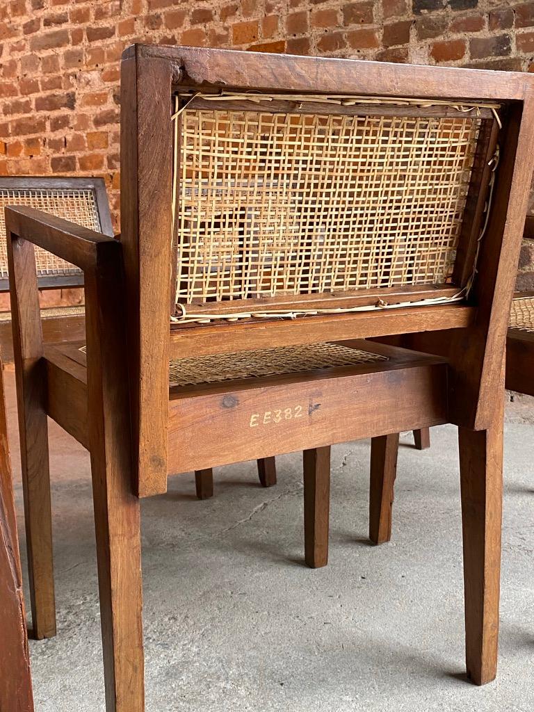 Pierre Jeanneret ‘Take Down’ Teak Armchairs Set of Eight Chandigarh Circa 1955 For Sale 3