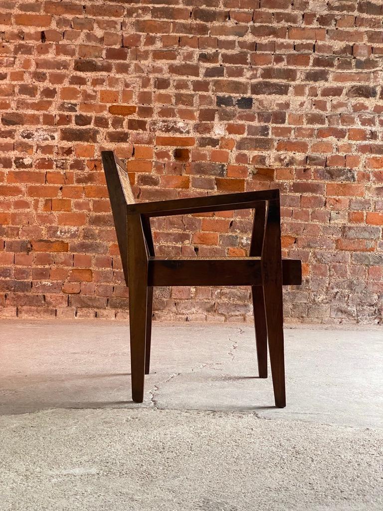 Pierre Jeanneret ‘Take Down’ Teak Armchairs Set of Eight Chandigarh Circa 1955 For Sale 5