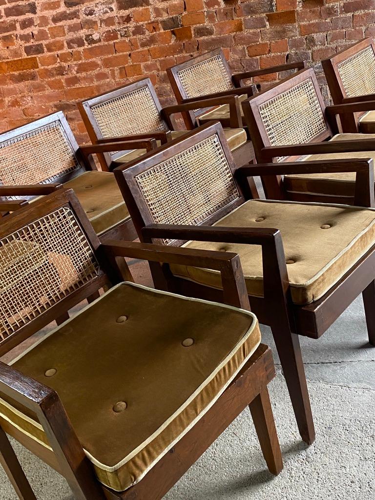 Pierre Jeanneret ‘Take Down’ Teak Armchairs Set of Eight Chandigarh Circa 1955 For Sale 6