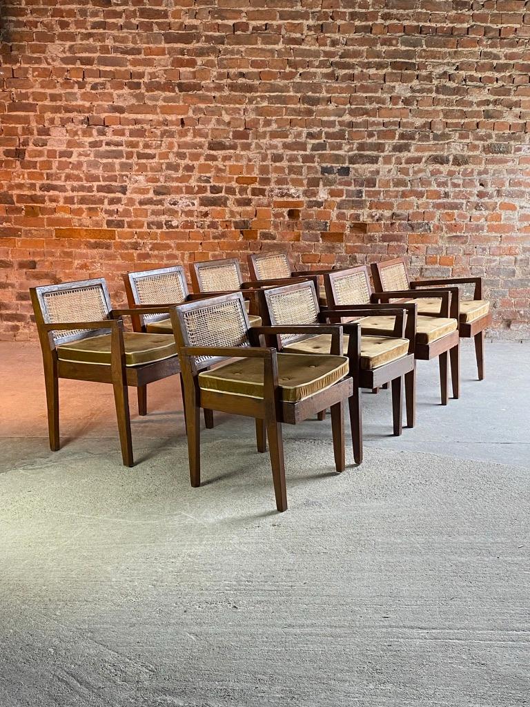 Pierre Jeanneret ‘Take Down’ Teak Armchairs Set of Eight Chandigarh Circa 1955 For Sale 7
