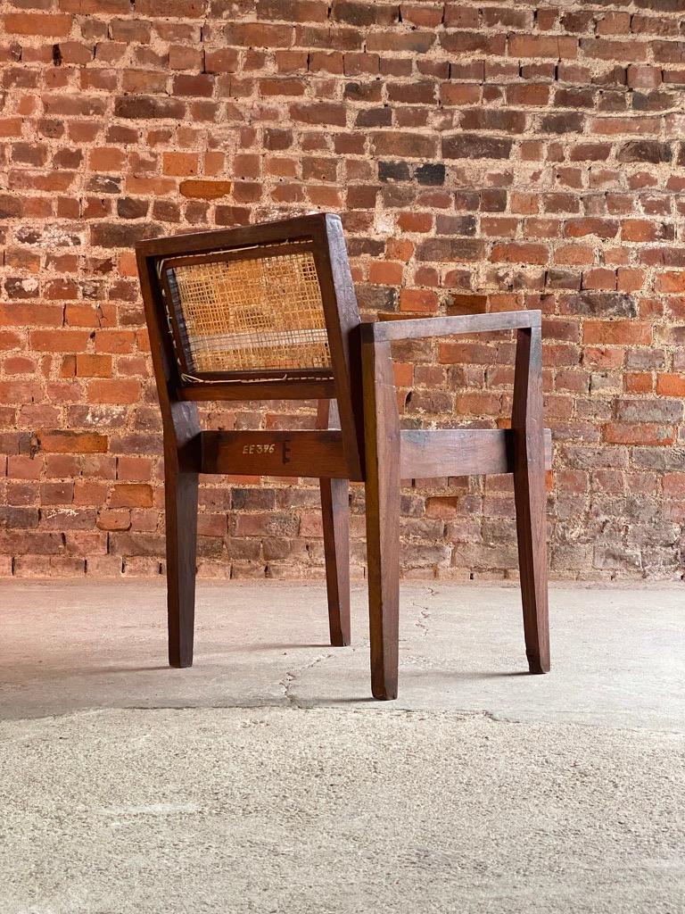 Indian Pierre Jeanneret ‘Take Down’ Teak Armchairs Set of Eight Chandigarh Circa 1955 For Sale