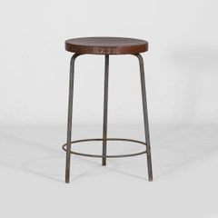 Sgabello in teak e ferro Pierre Jeanneret PJ-SI-57-A, Chandigarh, 1952