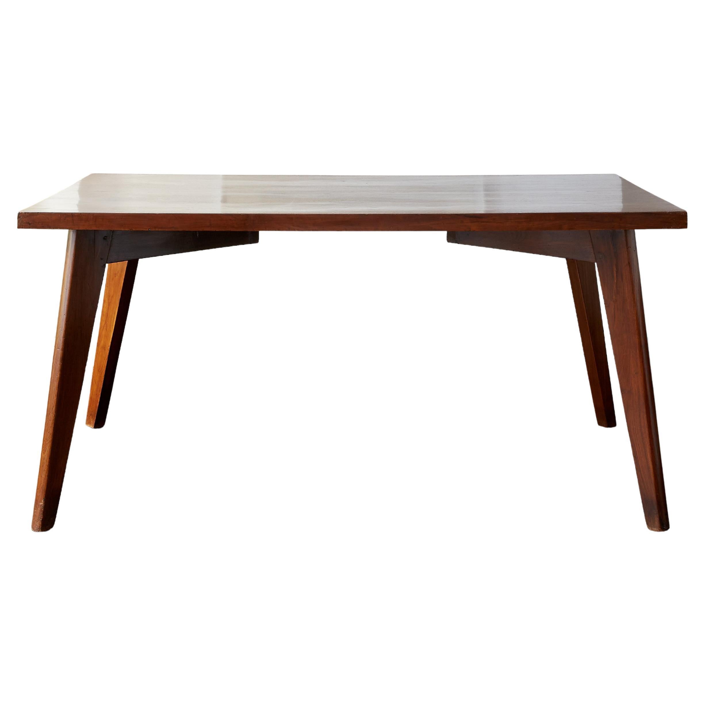 Pierre Jeanneret Teak Dining Table/Desk c. 1961 For Sale
