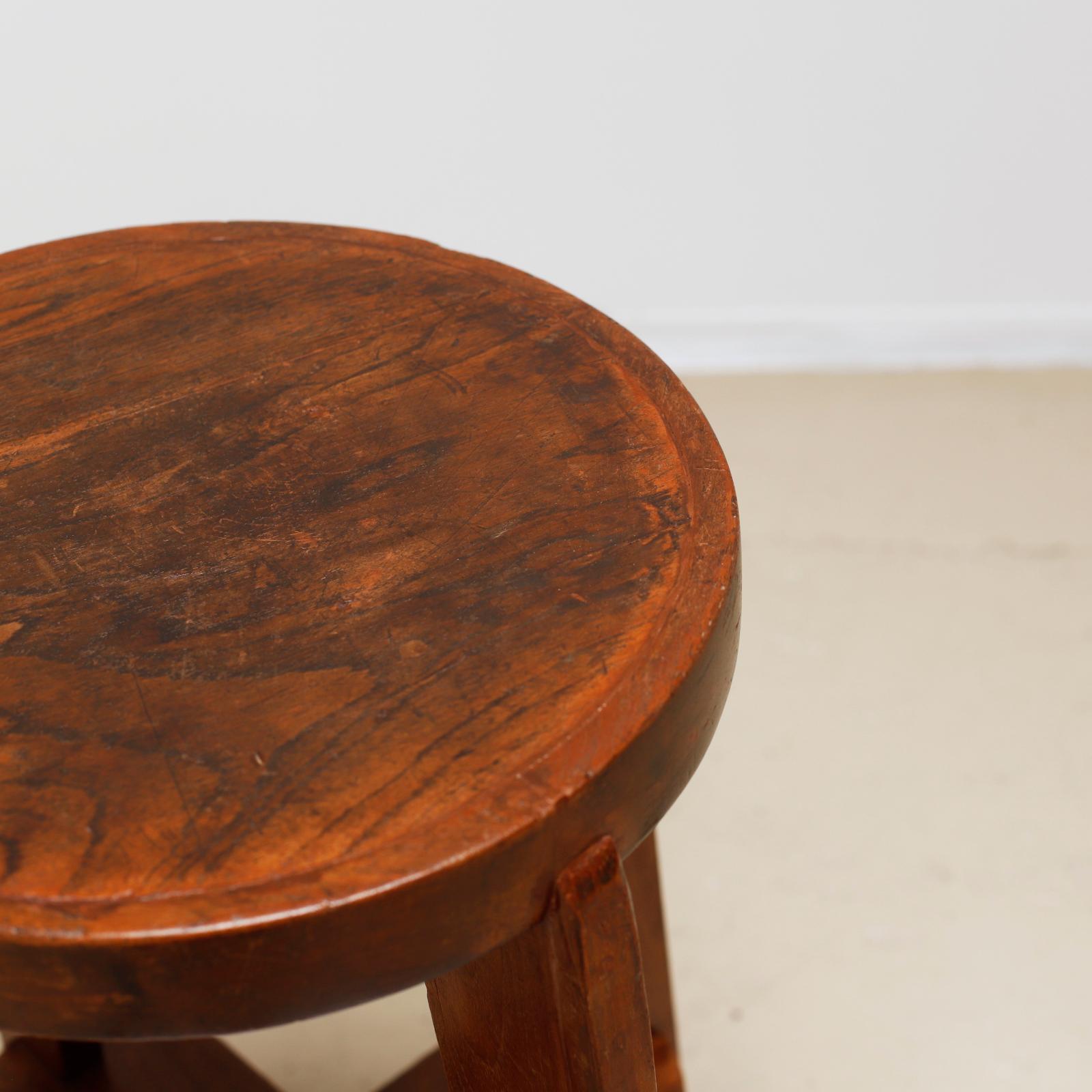 Pierre Jeanneret Teak High Stool, circa 1950s, Chandigarh 1