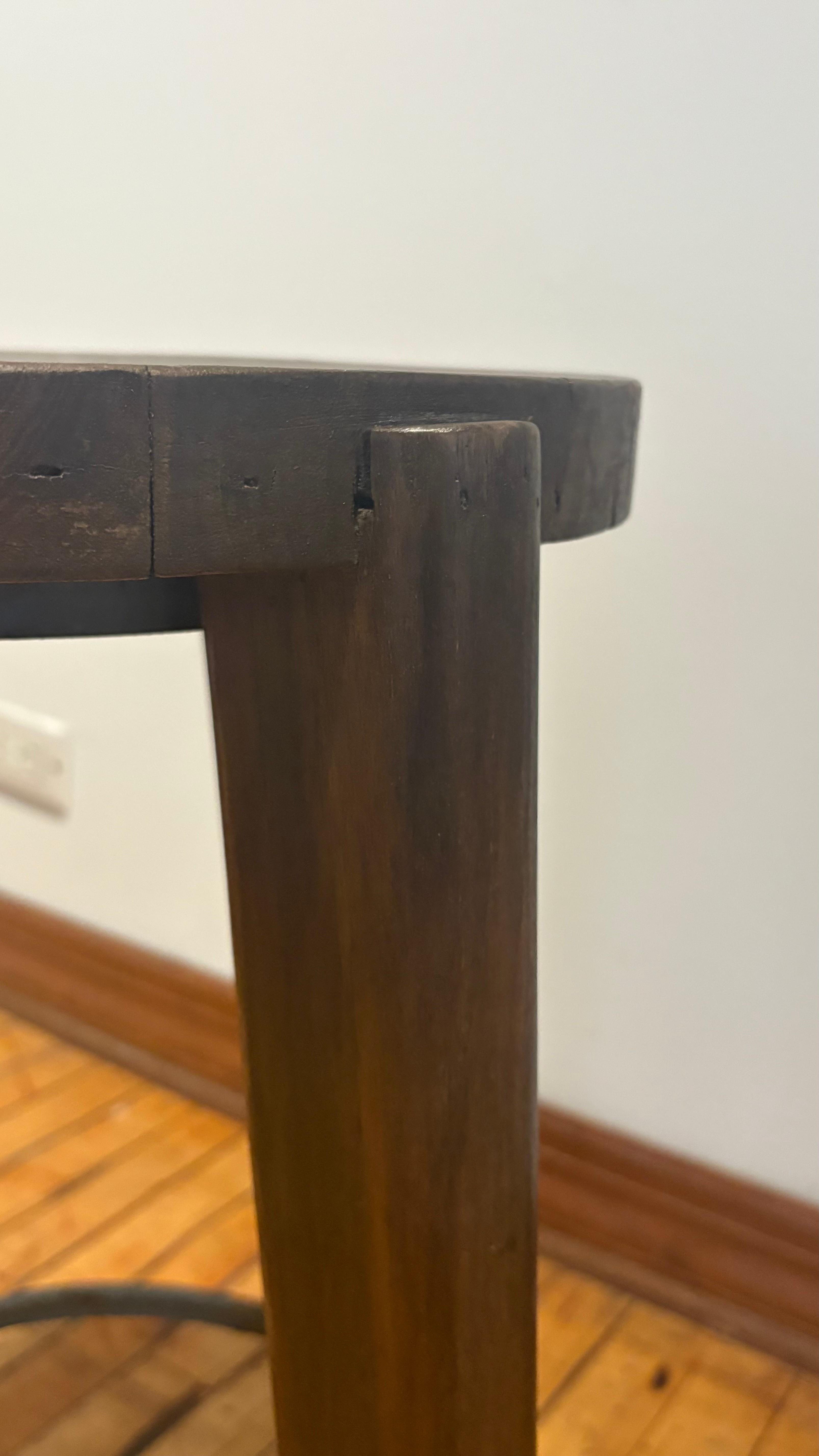 Sgabello ad anello in teak Pierre Jeanneret in vendita 3