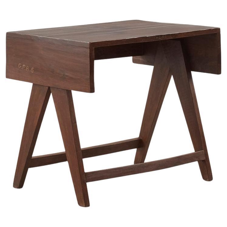 Pierre Jeanneret teak student desk Chandigarh - France, 1960s For Sale