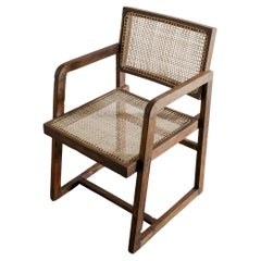 Pierre Jeanneret Bureau de salle à manger en bois "Box Chair" Produit pour Chandigarh, années 1950