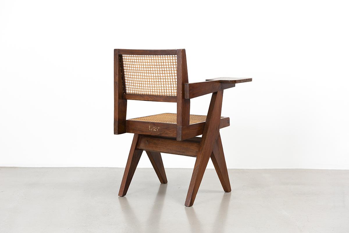Mid-Century Modern Pierre Jeanneret, Writing Chair, circa 1960 For Sale