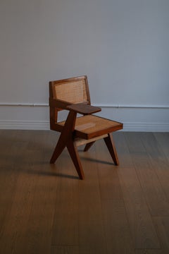 Pierre Jeanneret Writing Chair from Punjab University, Chandigarh