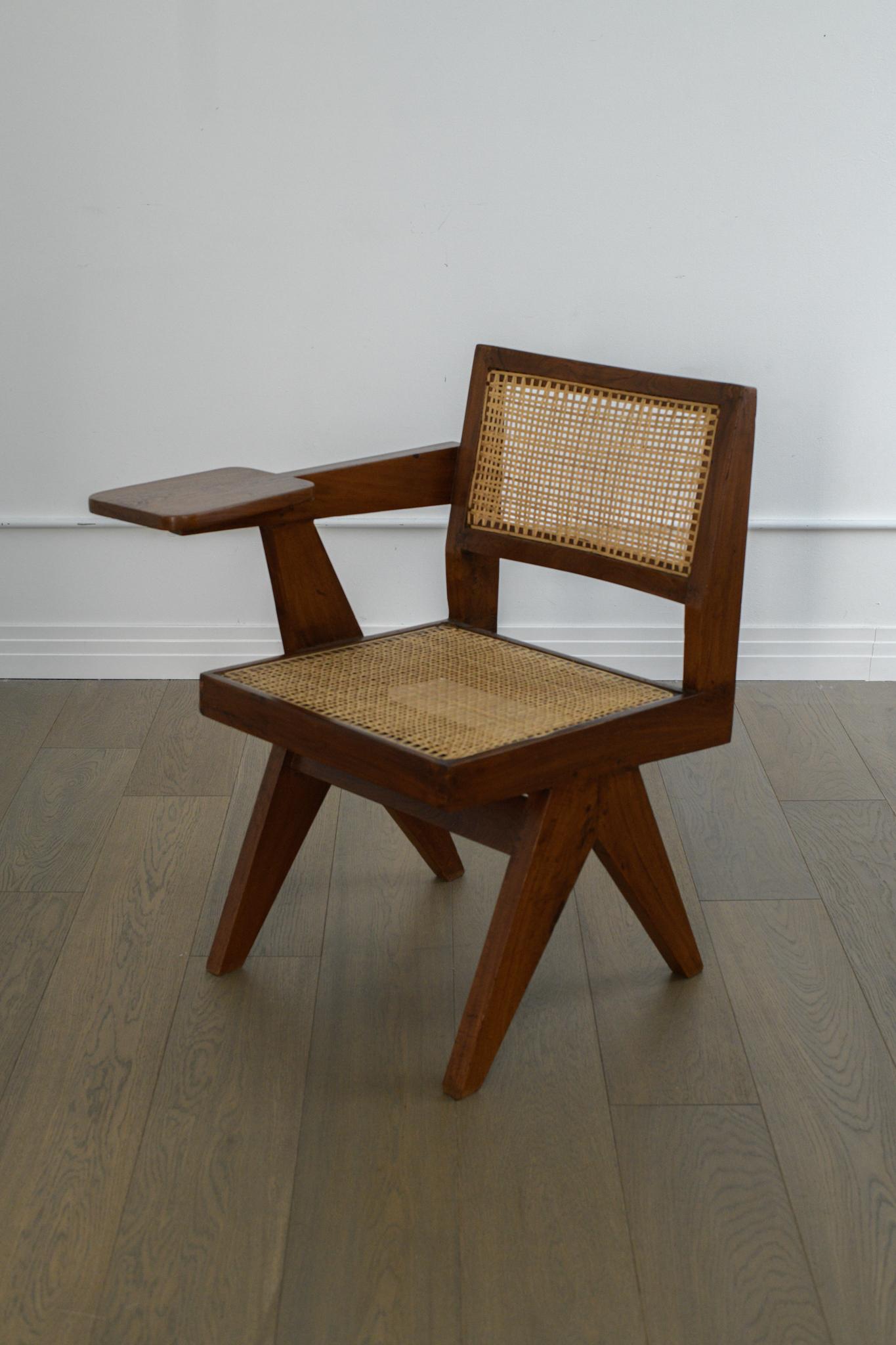 Schreibstuhl von Pierre Jeanneret aus der Punjab University, Chandigarh im Angebot 1