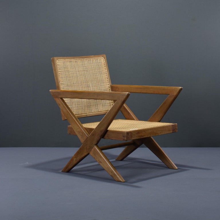 Mid-20th Century Pierre Jeanneret X-Easy Armchair Authentic Mid-Century Modern Chandigarh For Sale