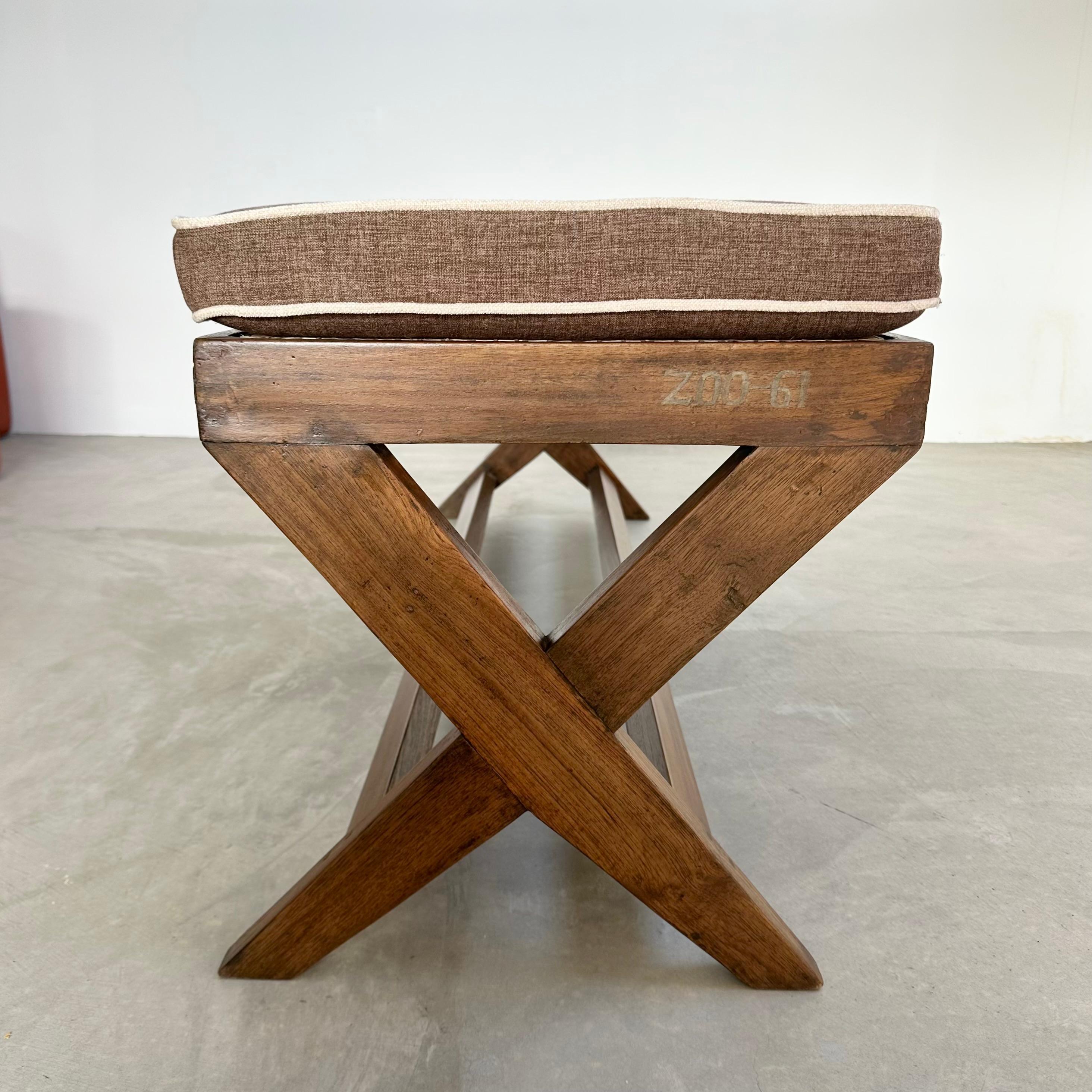 Pierre Jeanneret X Leg Bench, 1950s Chandigarh 10
