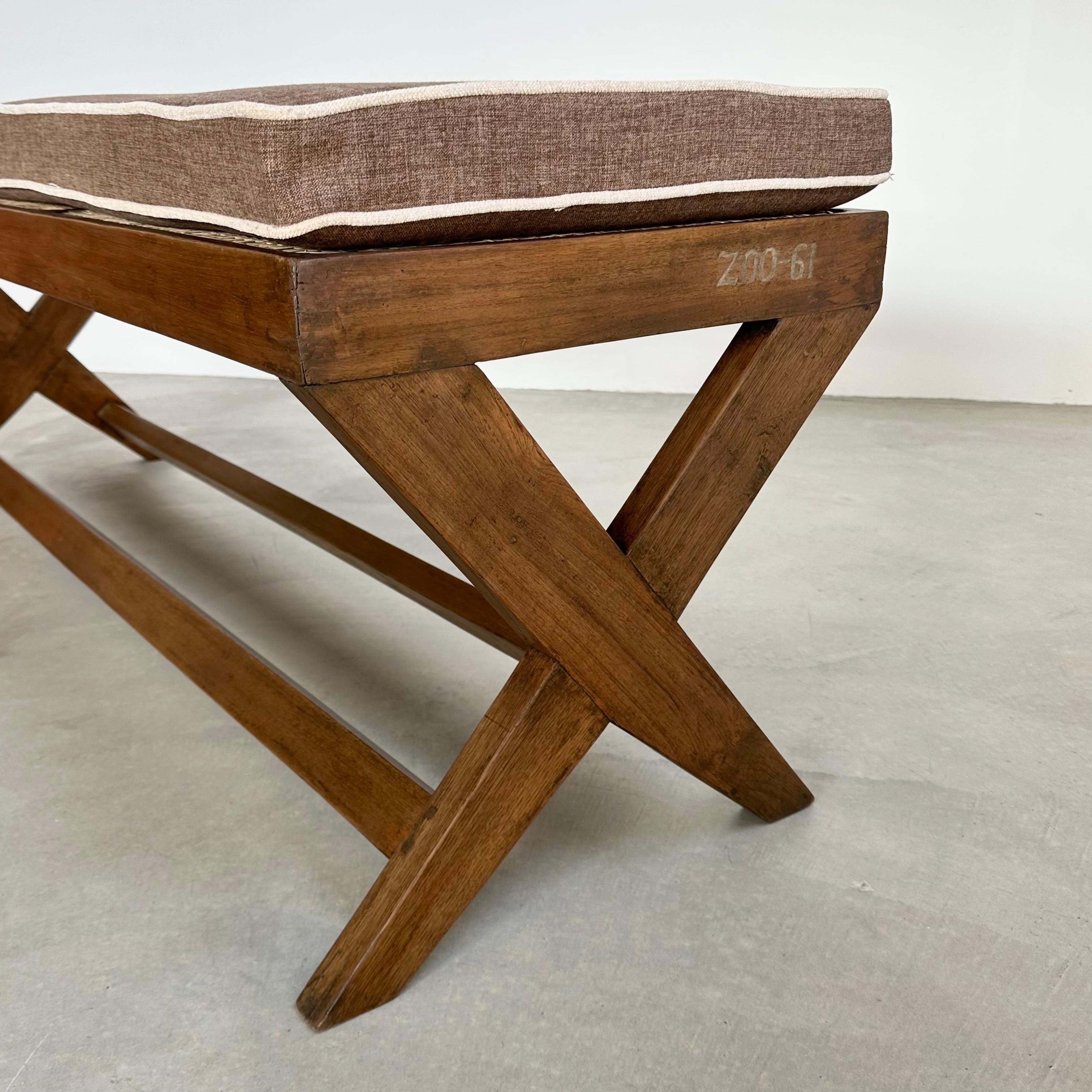 Pierre Jeanneret X Leg Bench, 1950s Chandigarh 1
