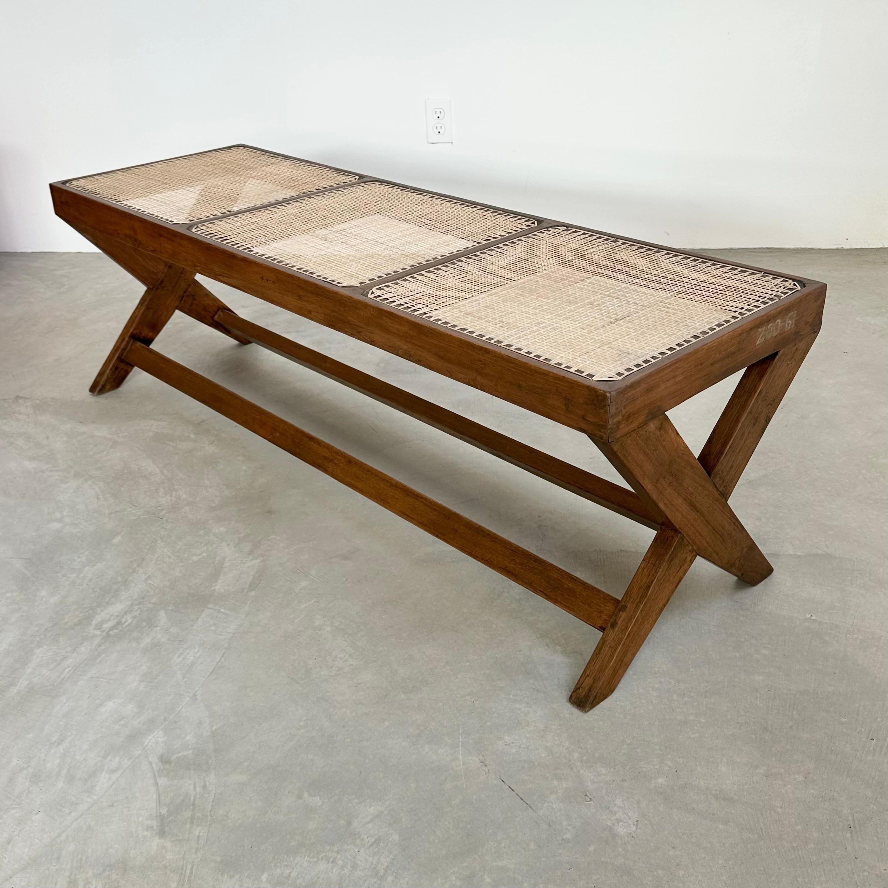 Pierre Jeanneret X Leg Bench, 1950s Chandigarh 3