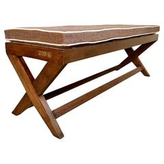Pierre Jeanneret X Leg Bench, 1950s Chandigarh