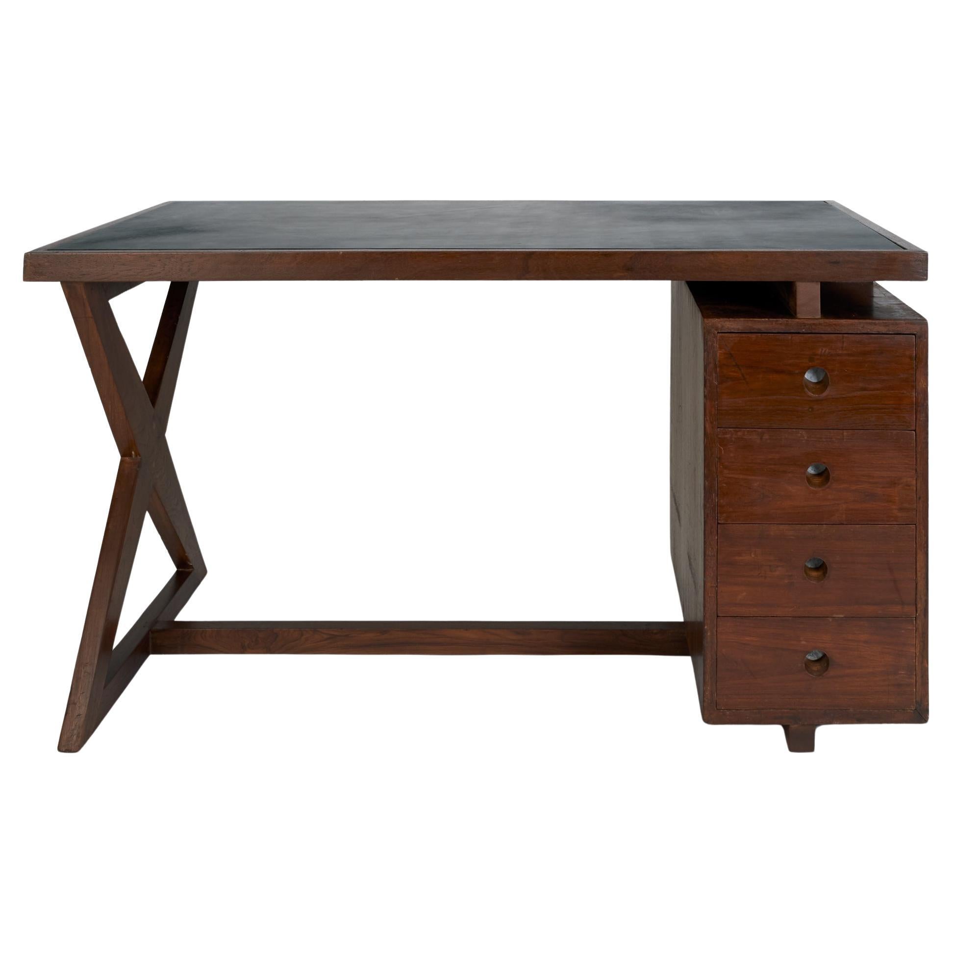 Pierre Jeanneret: X Leg Chandigarh Desk, France/ India c. 1960 For Sale