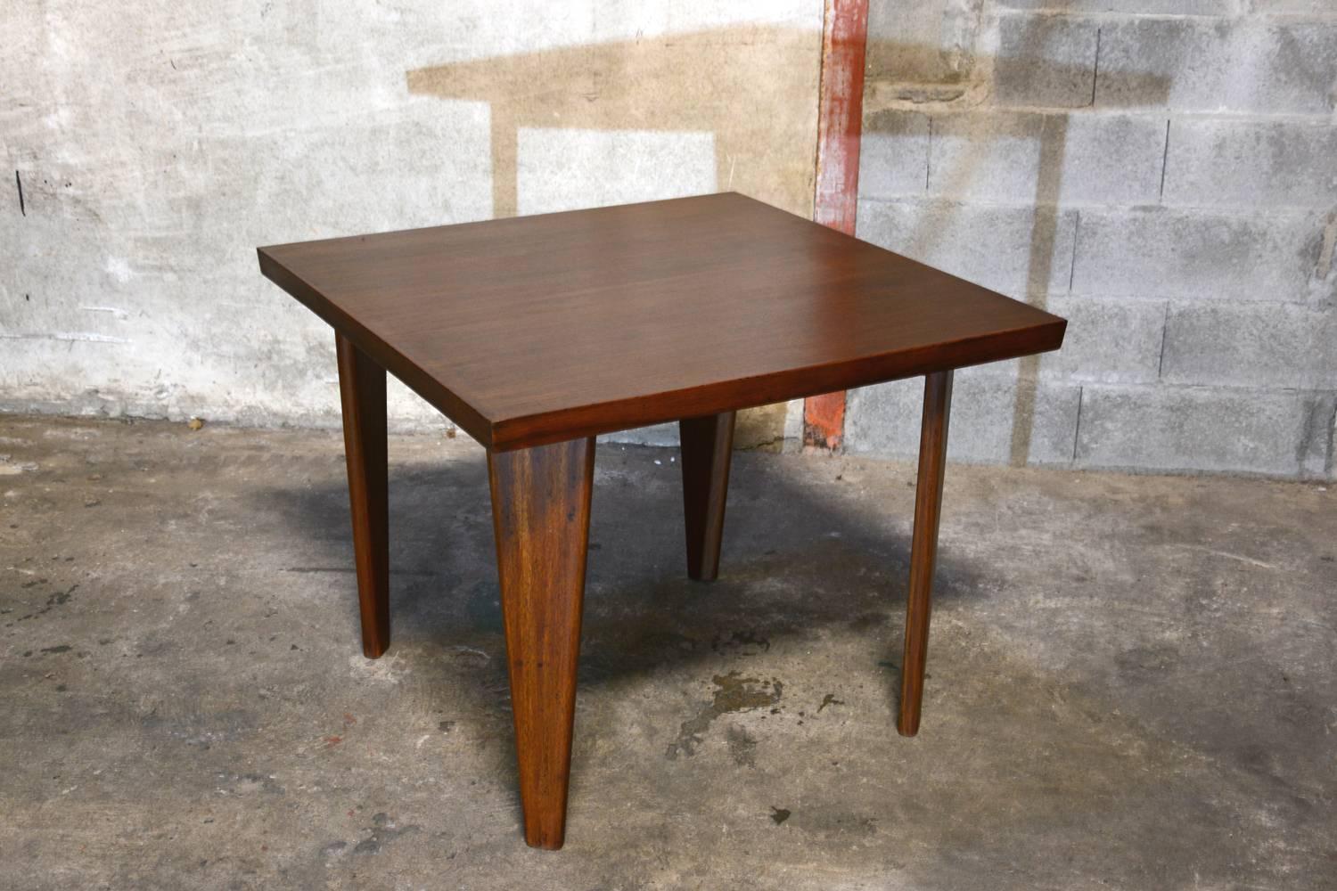 Pierre Jeanneret, square table for the administration building in Chandigarh, India. See photo before restoration when I bought it in Chandigarh.
Auction: Sold 12 733 € at Phillips UK the 24/09/2014.

Literature: P. 585 REF PJ-TAT-04-A in: Eric