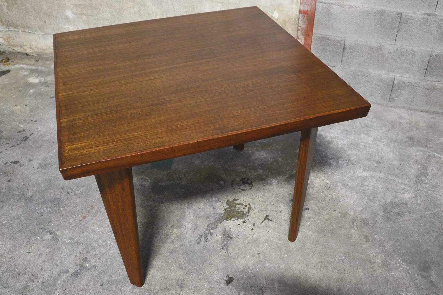 Indian Pierre Jeanneret, Square Table for the Administration Building in Chandigarh For Sale