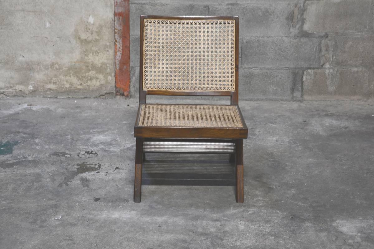 Pierre Jeanneret, Very Rare Caned Sofa Set with Original Lettering For Sale 5