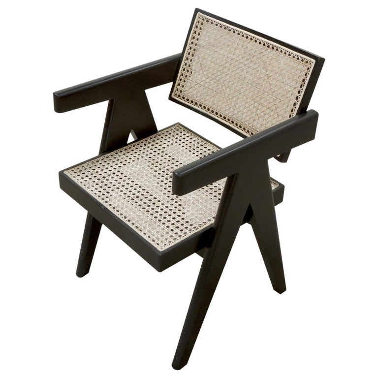 Pierre Jeanneret's Armchair, Hand-Sculpted Contemporary Reedition 1