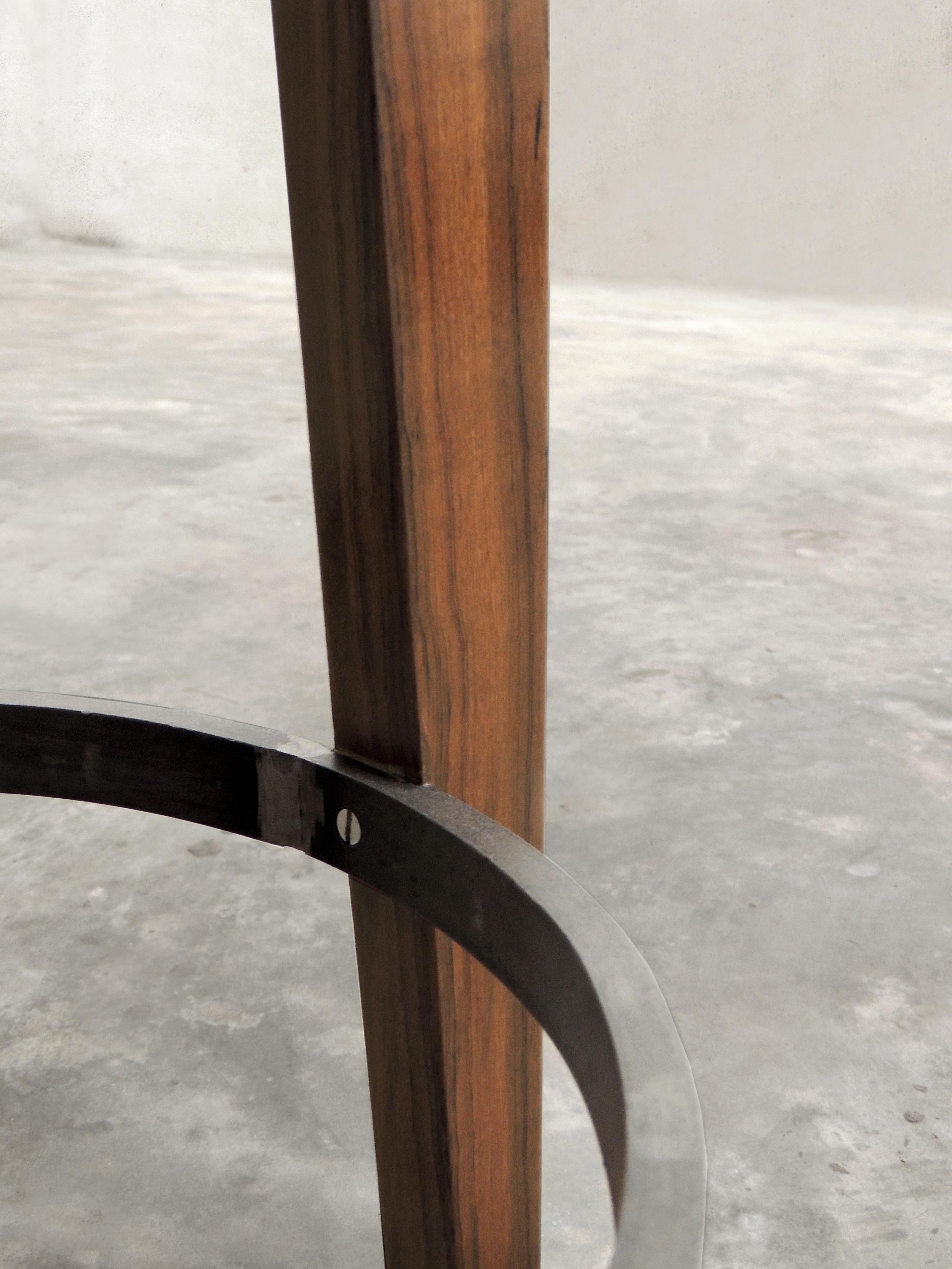 Pierre Jeanneret's Side Table/Stool, Hand-Sculpted Contemporary Reedition (Moderne der Mitte des Jahrhunderts)