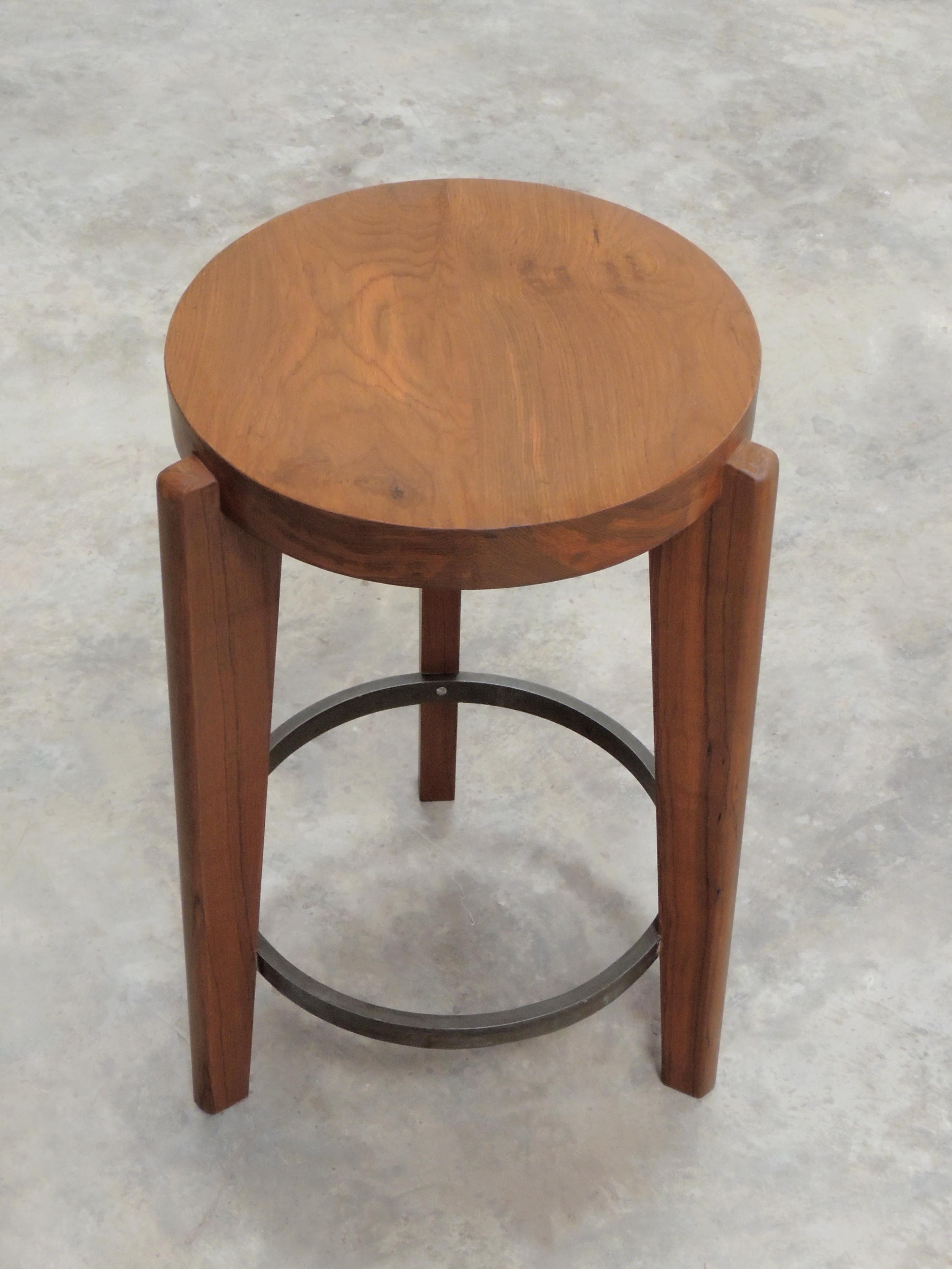 Pierre Jeanneret's Side Table/Stool, Hand-Sculpted Contemporary Reedition (Asiatisch)